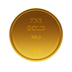 3D Gold Coin Illustration