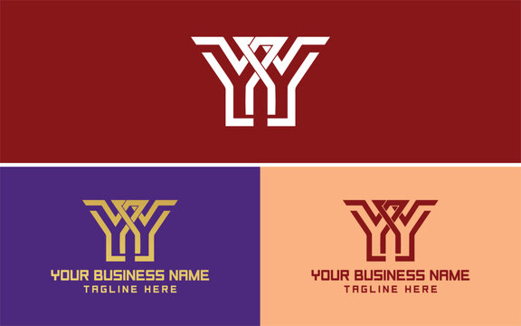 Letter YY Logo Design, YY Line art Monogram Logo Design Template