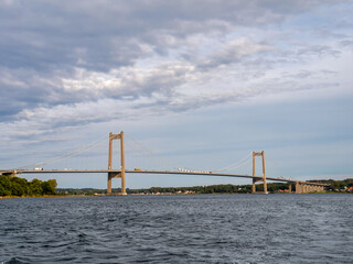 New Little Belt Bridge with motorway E20 linking Jutland and Funen, Syddanmark, Denmark