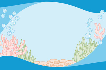 Design Vector Illustration Ocean Cartoon background 