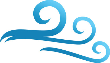 Blue sea waves, water splash, Liquid Spiral, Pool, Aqua, Element Logo Design, Vector Illustration