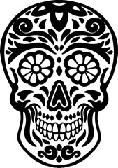 Sugar skulls illustration. Dead day. Dia de los muertos. Design elements for poster, card, flyer, banner. Vector illustration - 766952745