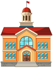 Colorful vector of a traditional educational institution