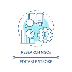 Research NGOs soft blue concept icon. Non governmental organization. Conduct research. Evidence based solutions. Round shape line illustration. Abstract idea. Graphic design. Easy to use in article