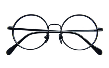 Ebony Spectacles isolated on transparent Background