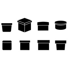 Box icon vector set. Package illustration sign collection. Carton symbol or logo.