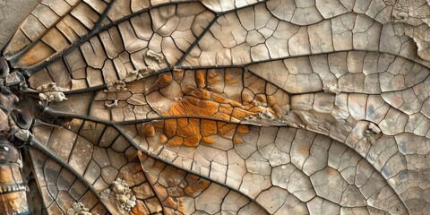 Detailed Organic Texture of Dried Leaf