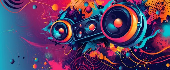 ADHD Music Power: Dynamic Speaker Vibration Art