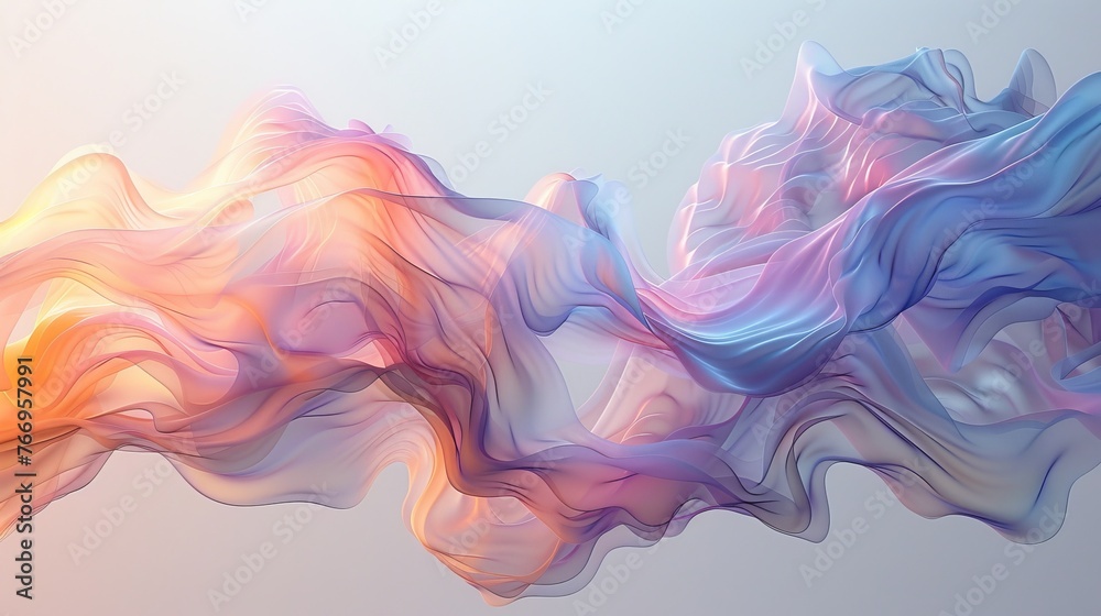 Aufkleber a light background with air flowing over it. light effect of pure and fresh air. modern illustration