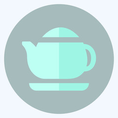 Icon Tea Maker - Flat Style - Simple illustration, Editable stroke.