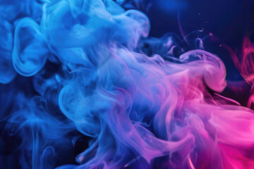 Dark blue and pink color gradient smoke wallpaper background design. ai generated