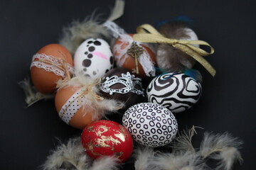 Easter eggs with amazing collours
