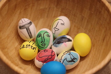 Easter eggs with amazing collours