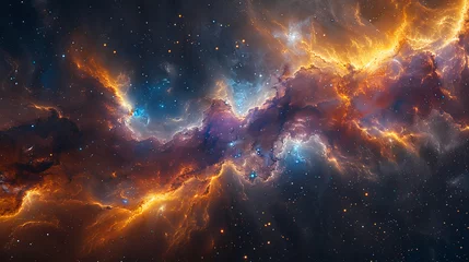 Foto op Aluminium a nebula mobius strip, in the style of vibrant colors. AI generative © SANGHYUN