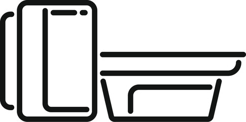 Scan medical device icon outline vector. Mri scanner equipment. Medicine healthcare