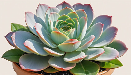 succulent in watercolor style, isolated on a transparent background for design layouts colorful background