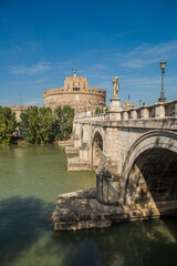 View of the Castel Sant'Angelo in Rome, Italy. - 766961926