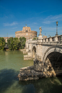View of the Castel Sant'Angelo in Rome, Italy.