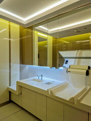 modern interior design public toilet for mother and baby in shopping mall