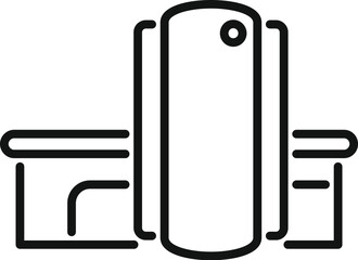 Computed mri icon outline vector. Health care patient. Computed treatment