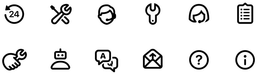Set of Customer Support icons
