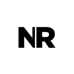 Letter N and R, NR logo design template. Minimal monogram initial based logotype.