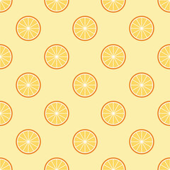 Orange seamless pattern background illustration