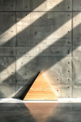 Sunlight Casting Shadows on Modern Concrete Architecture