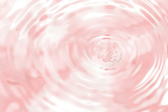 Pink water ripple texture background. 3d rendered rounded ripples on the water. Stylish trendy wallpapers.