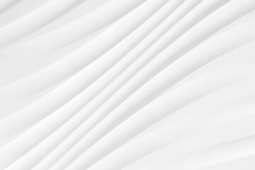 Abstract white stucco stripe wave texture background. Elegance modern geometric bend line art...