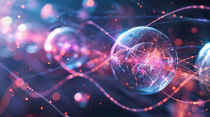 Obraz premium A spherical shape positioned centrally within a blurred backdrop, creating an abstract and intriguing visual element
