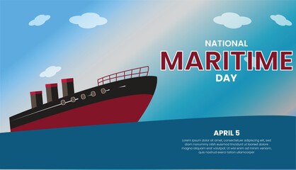 National Maritime Day Design templet