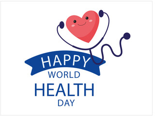 World health day logo, vector and illustration.