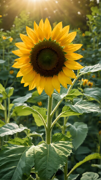Sunflower against a natural background
