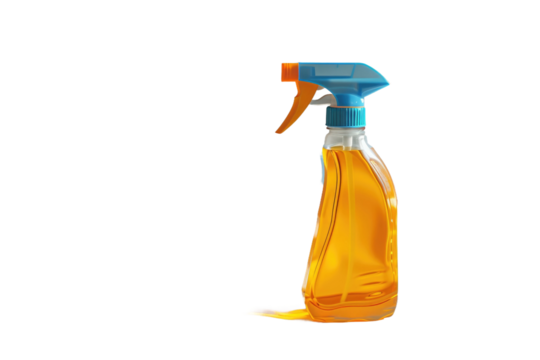 Bottle of Cleaner on White Background. On a Clear PNG or White Background.