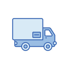 Blue Line Delivery Truck vector icon