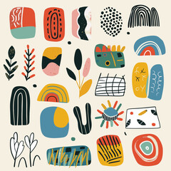 collection of modern abstract shapes