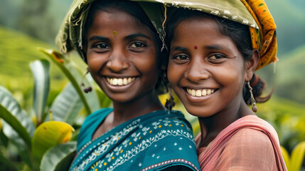 Sri Lanka. Women on the tea plantation. 