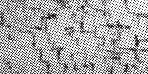 Abstract grunge grid polka dot halftone background pattern. Spotted black and white line illustration. Textures. - obrazy, fototapety, plakaty