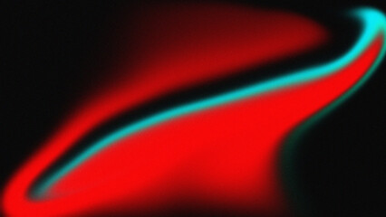 Red and turquoise Grainy noise texture gradient background