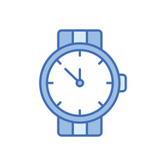 Blue Line Watch vector icon