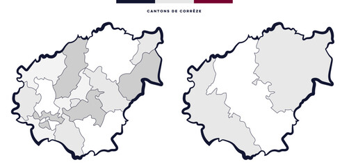 Département de la Corrèze - Cantons et Arrondissements