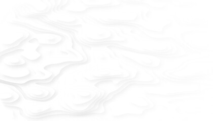 Obraz premium White paper topography relief. Abstract paper cut background. Realistic papercut decoration textured with wavy layers. Material design concept. Template for design.