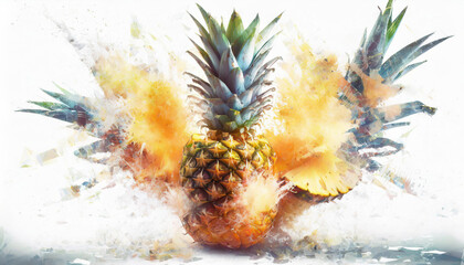 Explosion d'ananas