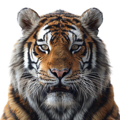 3d illustration of tiger animal portrait, generative ai