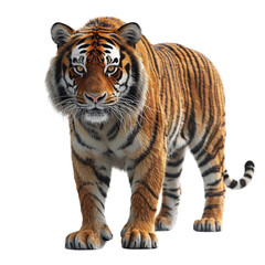 Obraz premium 3d illustration of tiger animal portrait, generative ai