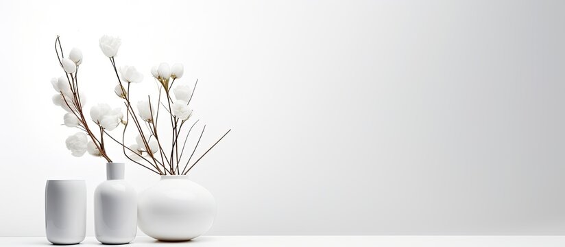 Elegant golden glass vase on a white background