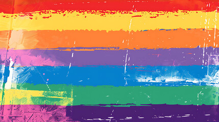 Pride day flag in illustration style, LGBTQ+ support, Pride month concept,  Rainbow strips background