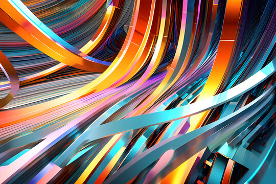 abstract background with lines. high quality abstract art image, complexity of data and information, with vibrant tones and dynamic shapes that symbolize technological data and information universe
