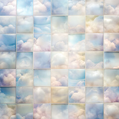 Texture background, seamless arrangement of translucent tiles in soft pastel tones, abstract pattern, tiles texture